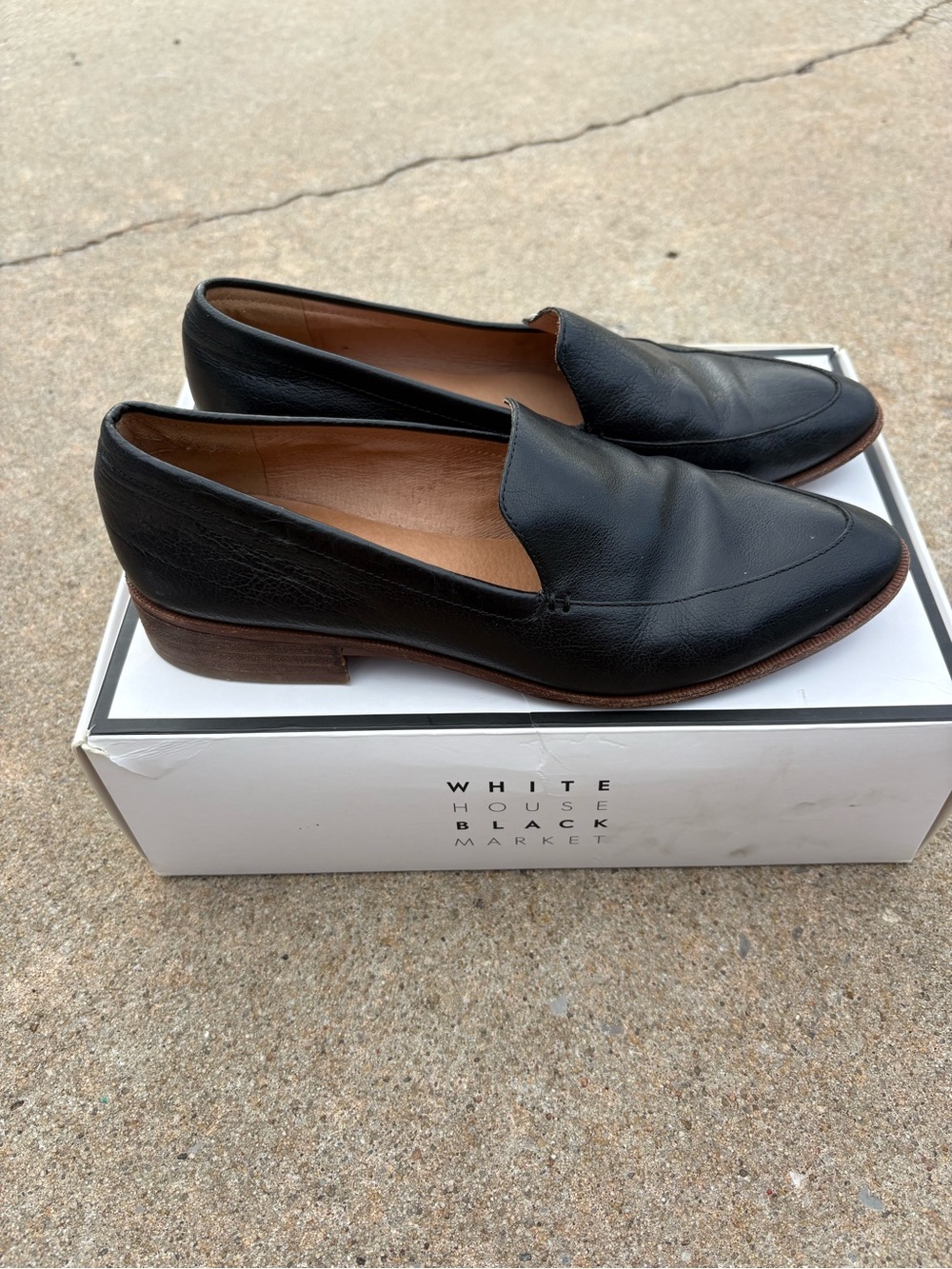 Madewell Black Leather Slip-On Loafers